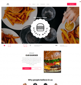 Burger Restaurant Website